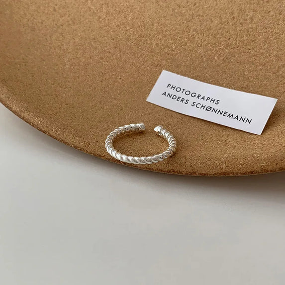VENTFILLE 925 Sterling Silver Finger Rings New Fashion Creative Cross Hollow Chain Geometric Party Jewelry Gifts
