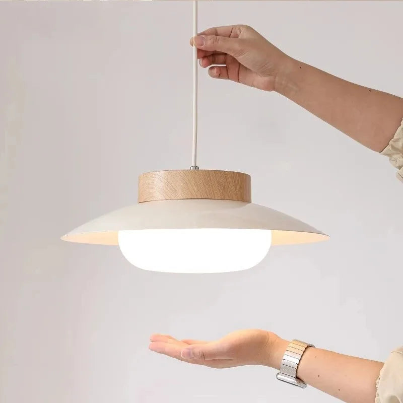 Cream Style Restaurant Pendant Light Wooden Style Dining Table Light Antique Dining Room Round Table Counter Pendant Light