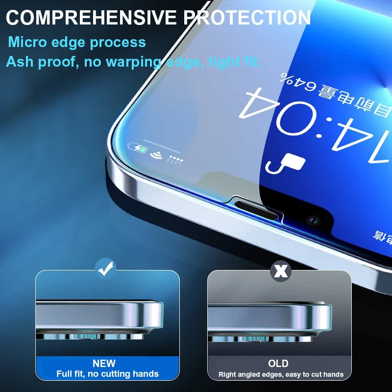 5pcs Tempered Glass For iPhone 14 13 12 11 Pro Max Screen Protector For IPhone 6 6s 7 8 15 Plus SE X XS XR 14Pro Glass Film