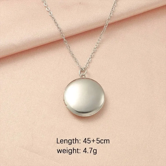 New Fashion Unisex Titanium Steel Necklace Heart Shaped Photo Picture Locket Lover Friend Pendant Chain Jewelry Accessoires