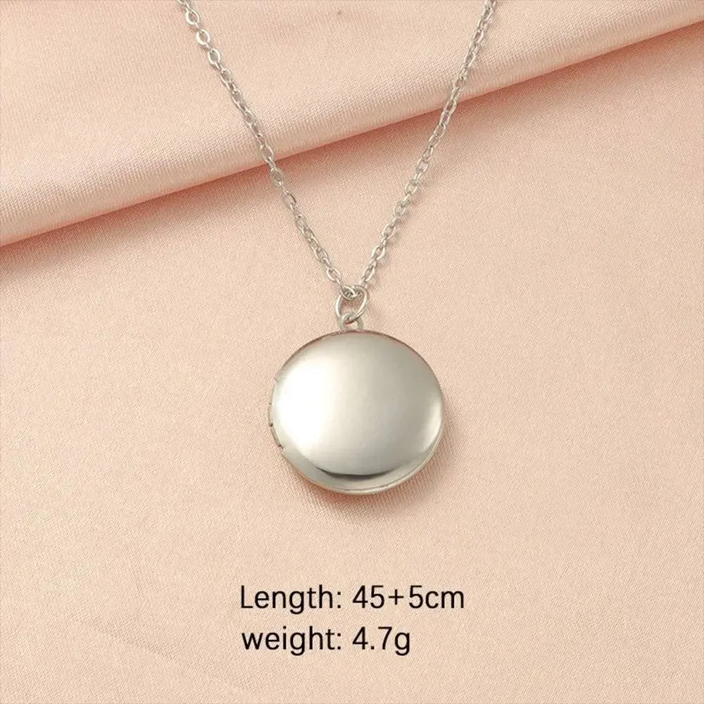 New Fashion Unisex Titanium Steel Necklace Heart Shaped Photo Picture Locket Lover Friend Pendant Chain Jewelry Accessoires