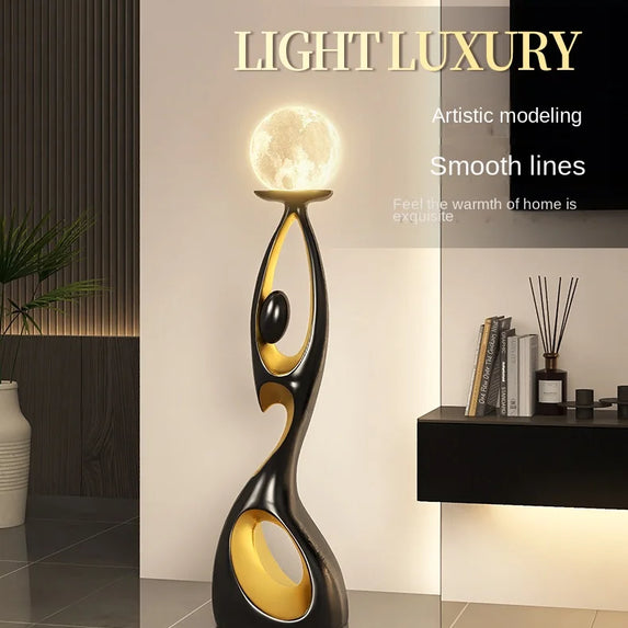 Home Art Decor,Light Luxury, Creative Living Room, TV Cabinet, Floor Decorative, Resin Abstract Sculpture, Housewarming Gift