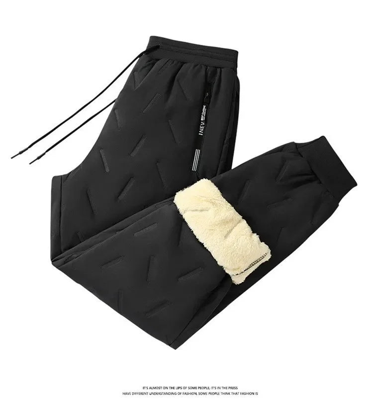 Men's Cotton Jacket Lamb Velvet Winter Loose Outerwear Fleece Lined Thick Warm Windproof Stand Collar Casual Jacket