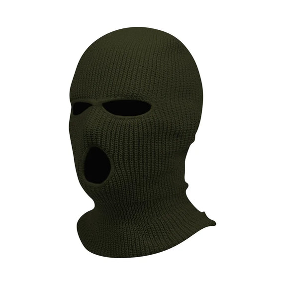3Holes Winter Warm Unisex Balaclava Mask Hat Embroidery Full Face Mask Knitted Cycling Ski Snowboard Hat Cap Hip Hop Beanie Gift