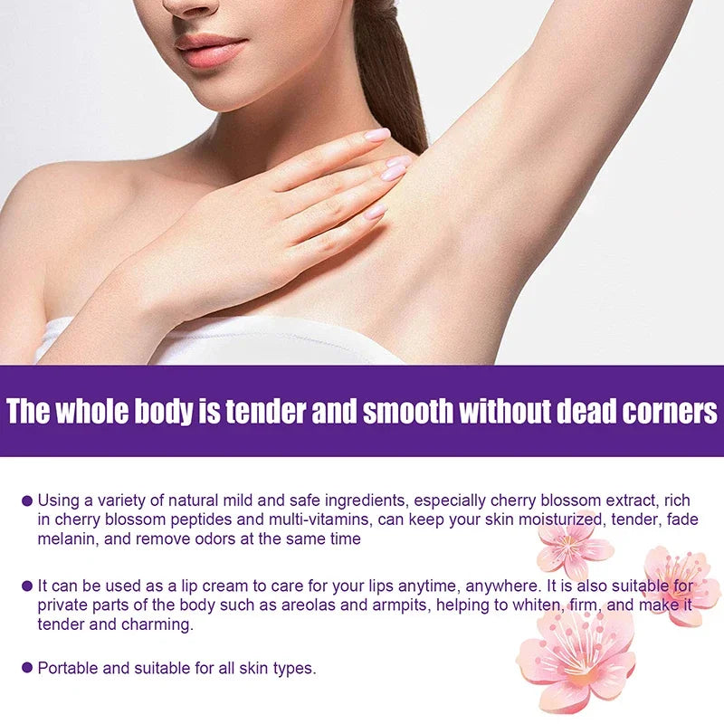 Whitening Cream Private Parts Underarm Bleaching Whiten Butt Knee Brighten Inner Thigh Intimate Parts Dark Remove Melanin Care