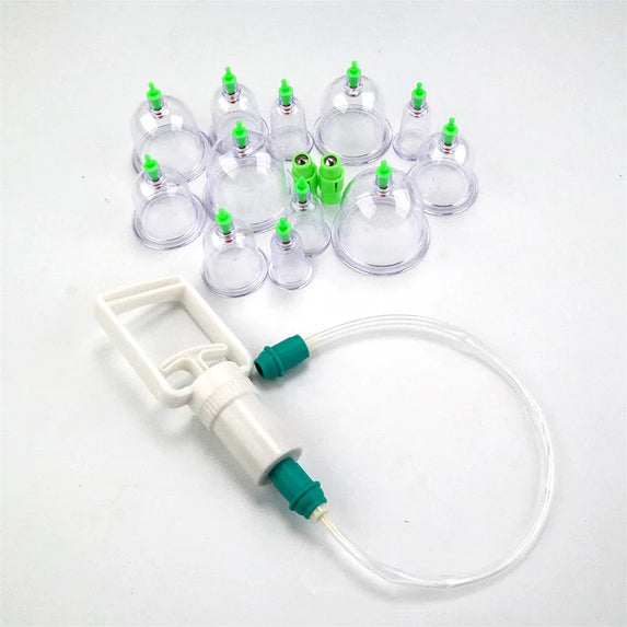 12/6 Pcs Jar Vacuum Cupping Cans Device for Massage Meridian Therapy Acupuncture Anti Cellulite Suction Cup Body Massage Cans
