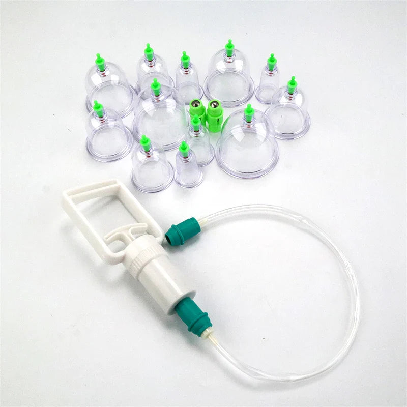 12/6 Pcs Jar Vacuum Cupping Cans Device for Massage Meridian Therapy Acupuncture Anti Cellulite Suction Cup Body Massage Cans