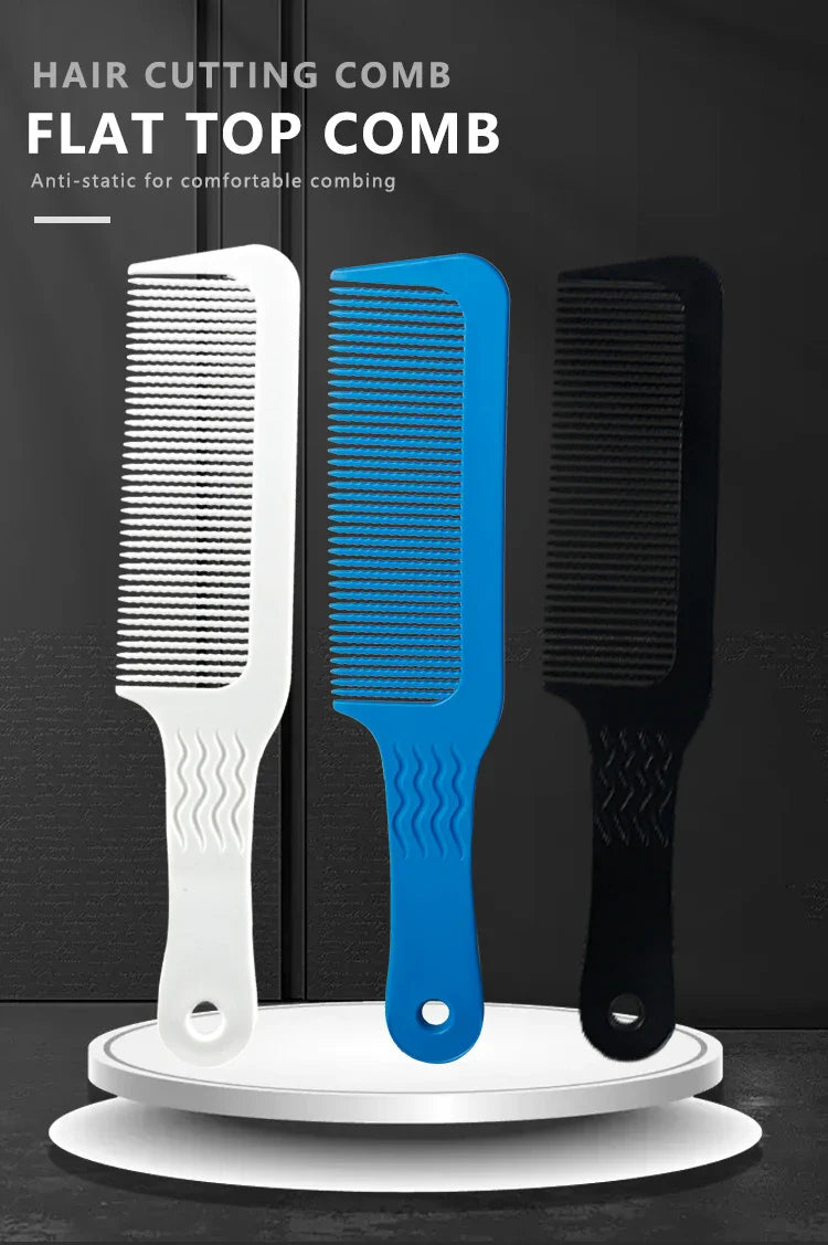 Barber Hairdressing Clipper Comb Anti Static Flat Top Comb for Hairdresser Barber Cutting Comb Professional Salon Beauty Tools