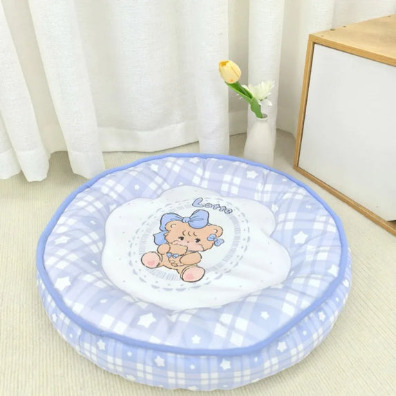 Round Diameter 50cm Summer Reusable Cartoon Pet Cooling Pads Cat & Dog Travel Pet Cooling Mat Dog Bed Gel Cooling Sleeping Mat