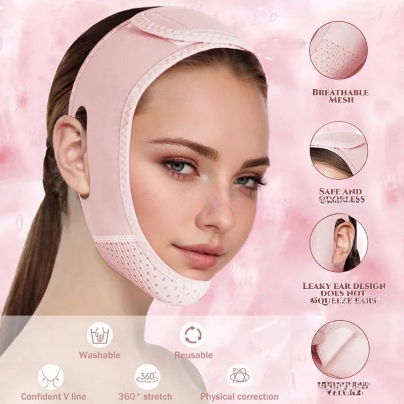 Thin Face Bandage V Face Lift Tightening Mask Facial Wrinkles Anti Sagging Facial Shaping Face Shield Improvement Double Chin