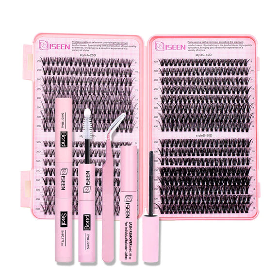 Individual Lashes Cluster C Curl Mix Lash Clusters 3D Wispy DIY Eyelash Extension Resuable Natural Lashes Eyelash Book