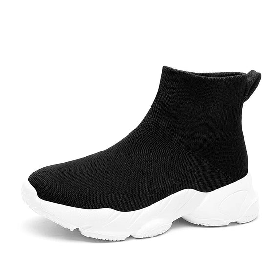 Kid Shoes Sneakers Fashion Knit Luxury Designer High Top Children Shoes Comfortable Casual Running Sports Tennis Shoes Boy Girls