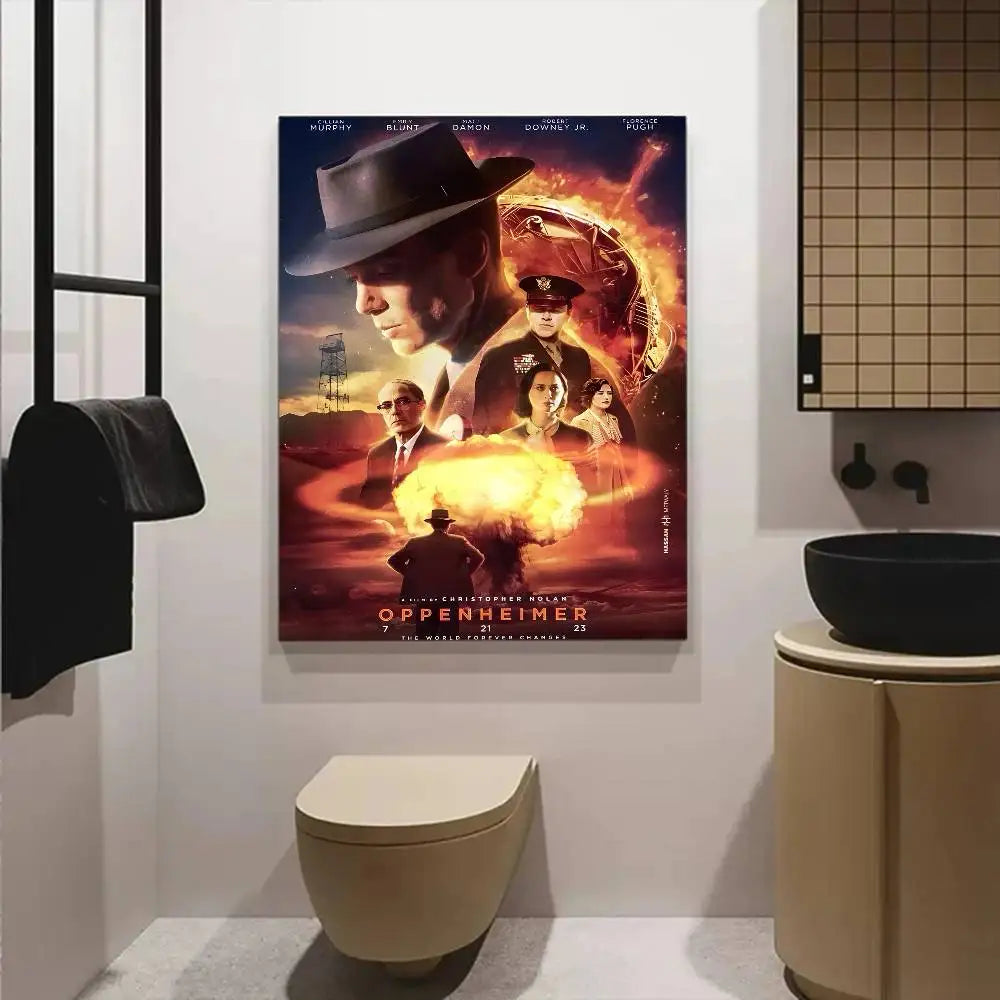 O-Oppenheimer Poster HD art sticky wall waterproof home bar decoration canvas wall art gift printing poster