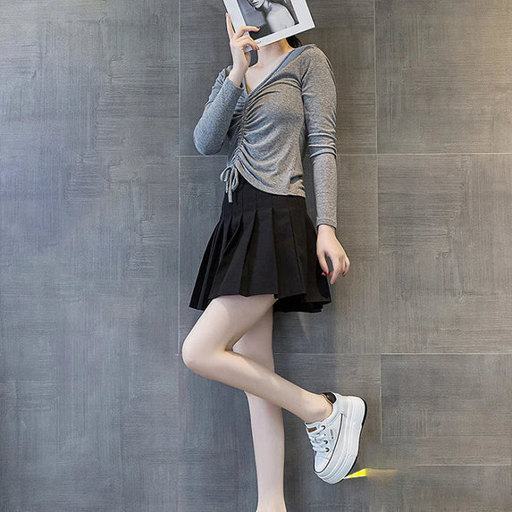 Fujin 9cm Cow Suede Genuine Leather Women Vulcanized Shoes Platform Wedge Skate Boarding High Brand Heels Casual Summer Shoes