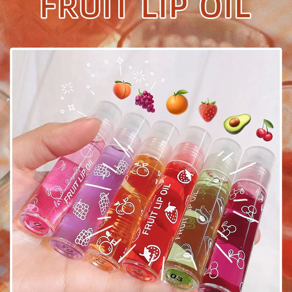 Roll-On Lip Oil, Moisturizing and Hydrating Lip Gloss, Nourishing Lip Balm Liquid for Smooth and Soft Lips, Long-Lasting Shine
