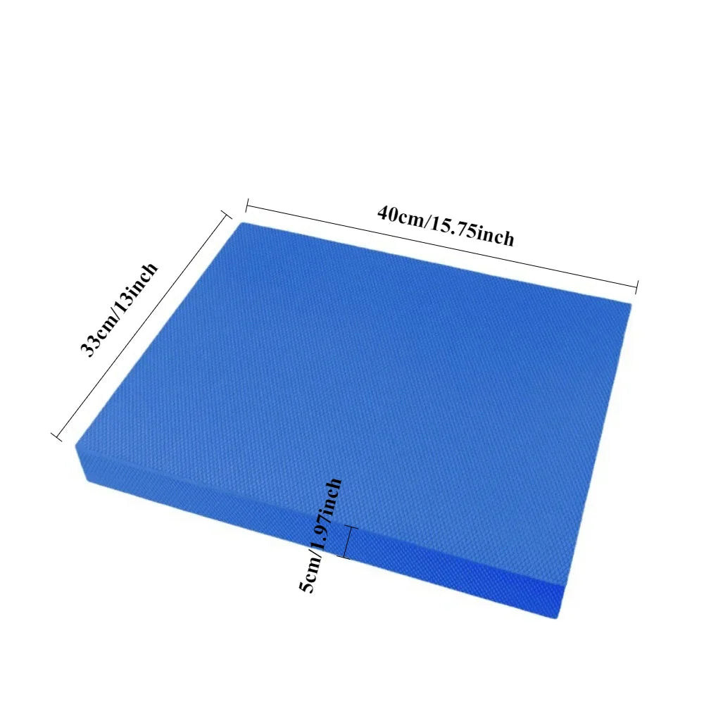 TPE Yoga Balance 5cm Mat Fitness Yoga Equipment Adult Plank Kneeling Mat Yoga Core Training Thickened Cushioned Exercise Mat