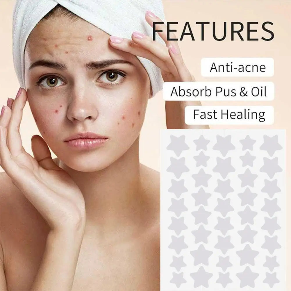 40 Counts Stars Shape Acne Pimple Patches Invisible Concealer Waterproof Blemish Spot Pimple Cover Stickers Face Beauty Skincare