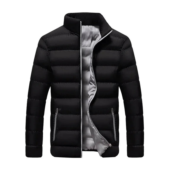 Casual Slim Fit Cotton Coat For Men And Women 2021 Winter Thickened Padded Jacket Fashionable Stand Collar Student Style
