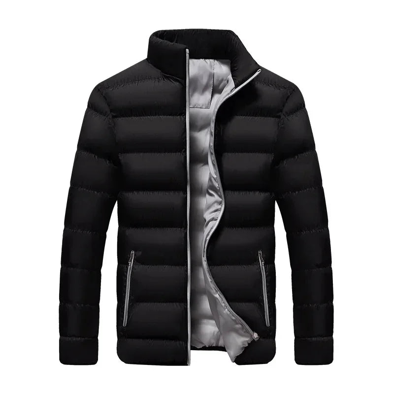 Casual Slim Fit Cotton Coat For Men And Women 2021 Winter Thickened Padded Jacket Fashionable Stand Collar Student Style