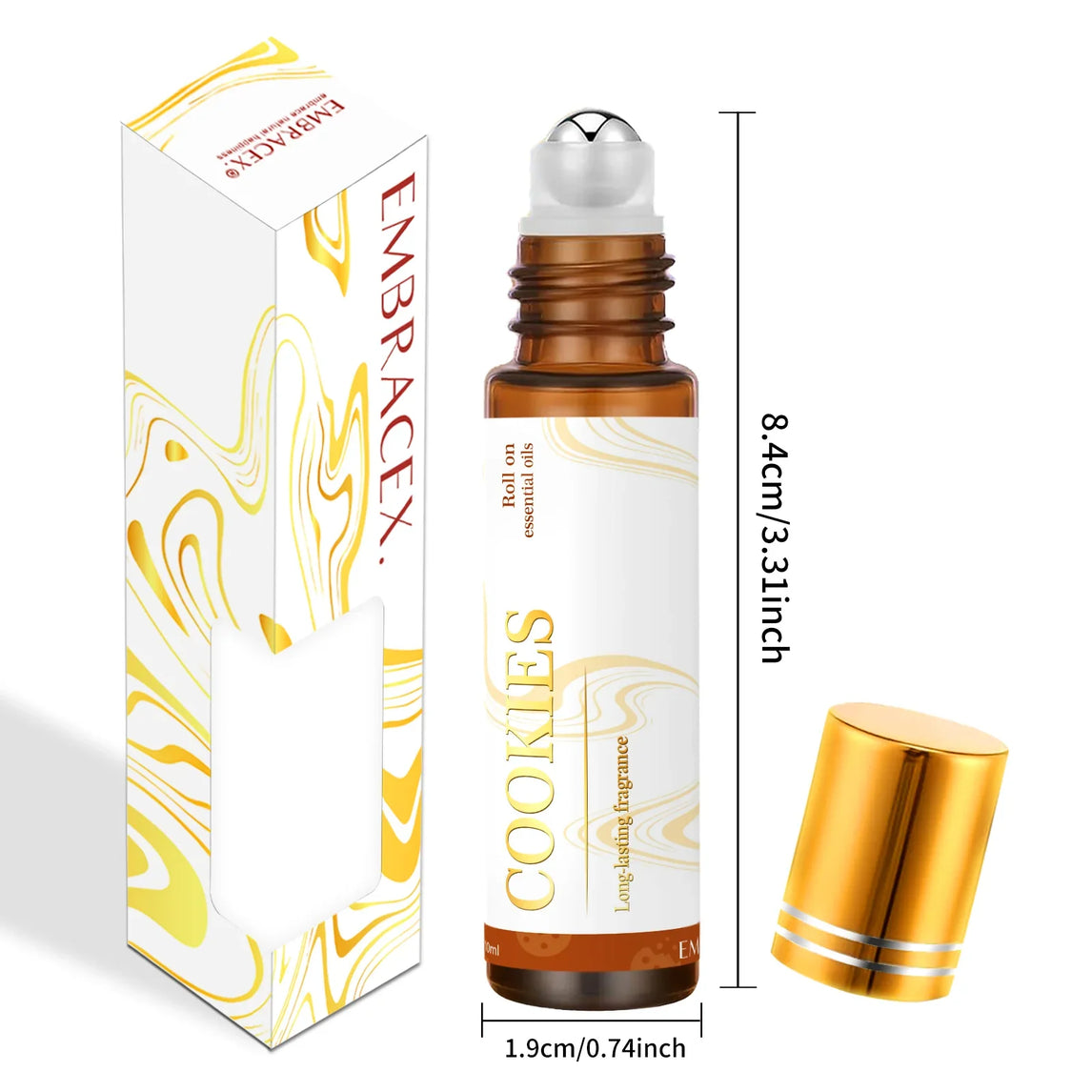 0.33fl.Oz Roller Essential Oils Fragrance Long Lasting Roll-On Essential Oils Gifts aromatherapy perfume Vanilla coconut