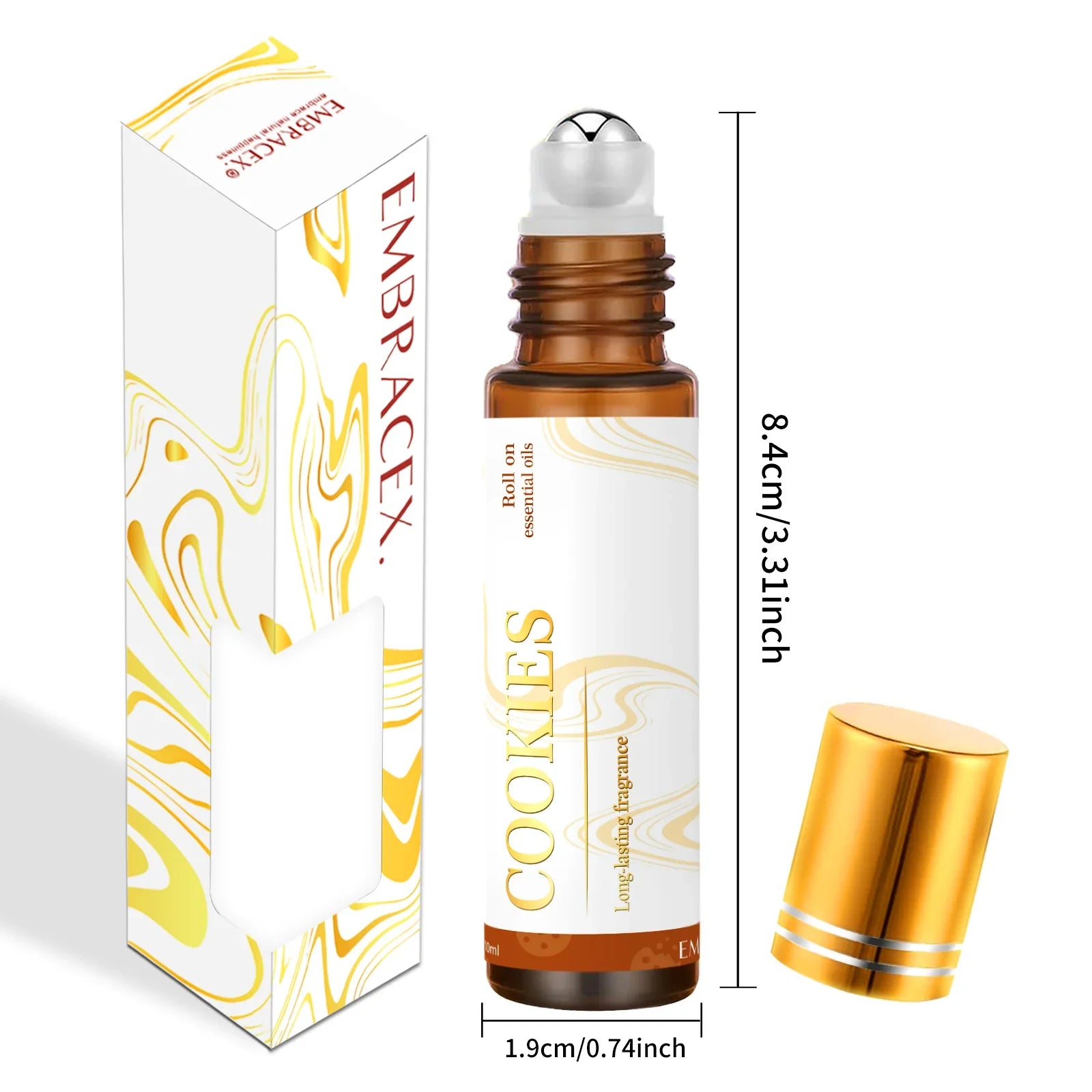 0.33fl.Oz Roller Essential Oils Fragrance Long Lasting Roll-On Essential Oils Gifts aromatherapy perfume Vanilla coconut