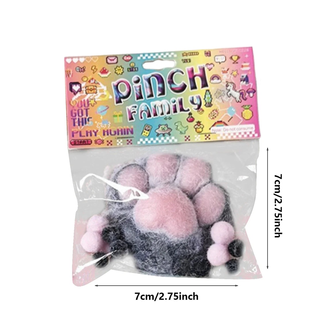 Cat Paw Squeeze Toy  Large Squeeze Cat Paw Toys Silicone PVC  Toys Sticky Soft Pinching  Decompressing Toy for Stress Relief