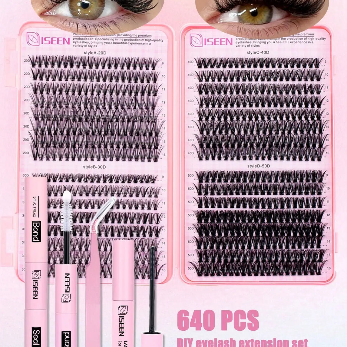 Individual Lashes Cluster C Curl Mix Lash Clusters 3D Wispy DIY Eyelash Extension Resuable Natural Lashes Eyelash Book