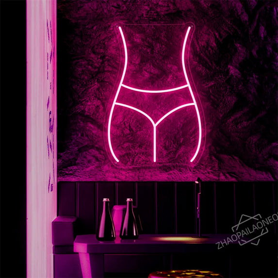 Sexy Lady Body Pink LED Neon Light Sign Wall Decor Dimmable LED Lights Bedroom Living Bar Club Decorations Game Room Party Gift
