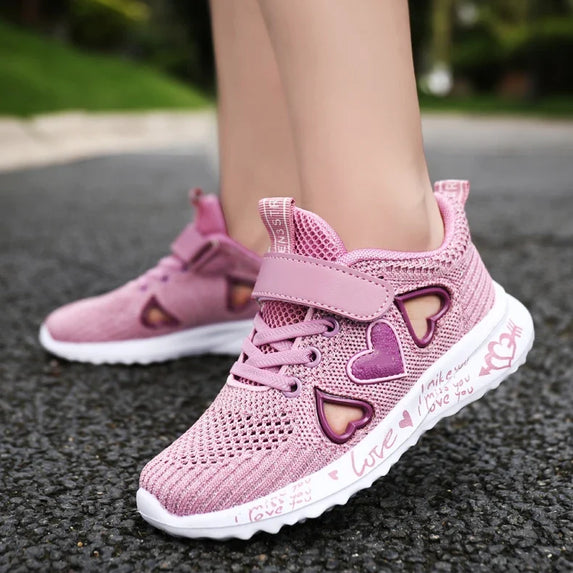 Girls Casual Shoes Light Mesh Sneakers Kids Summer Children Spring Autumn Tenis Cute Sport Cartoon Female Running Sock Footwear