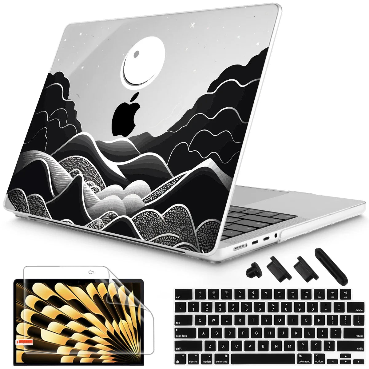 Unique Traditional Hard case for Macbook 2025 M4 A3240 Pro 14 16 M3 2024 M2 Air 13 A2681 Air 15 A2941 2023 Pro 13 A2338 M1 A2337