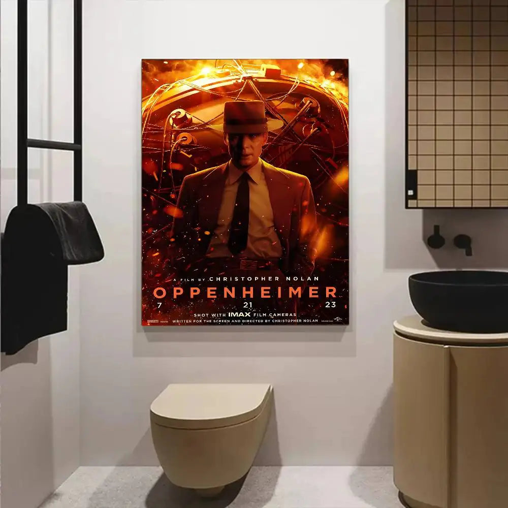 O-Oppenheimer Poster HD art sticky wall waterproof home bar decoration canvas wall art gift printing poster