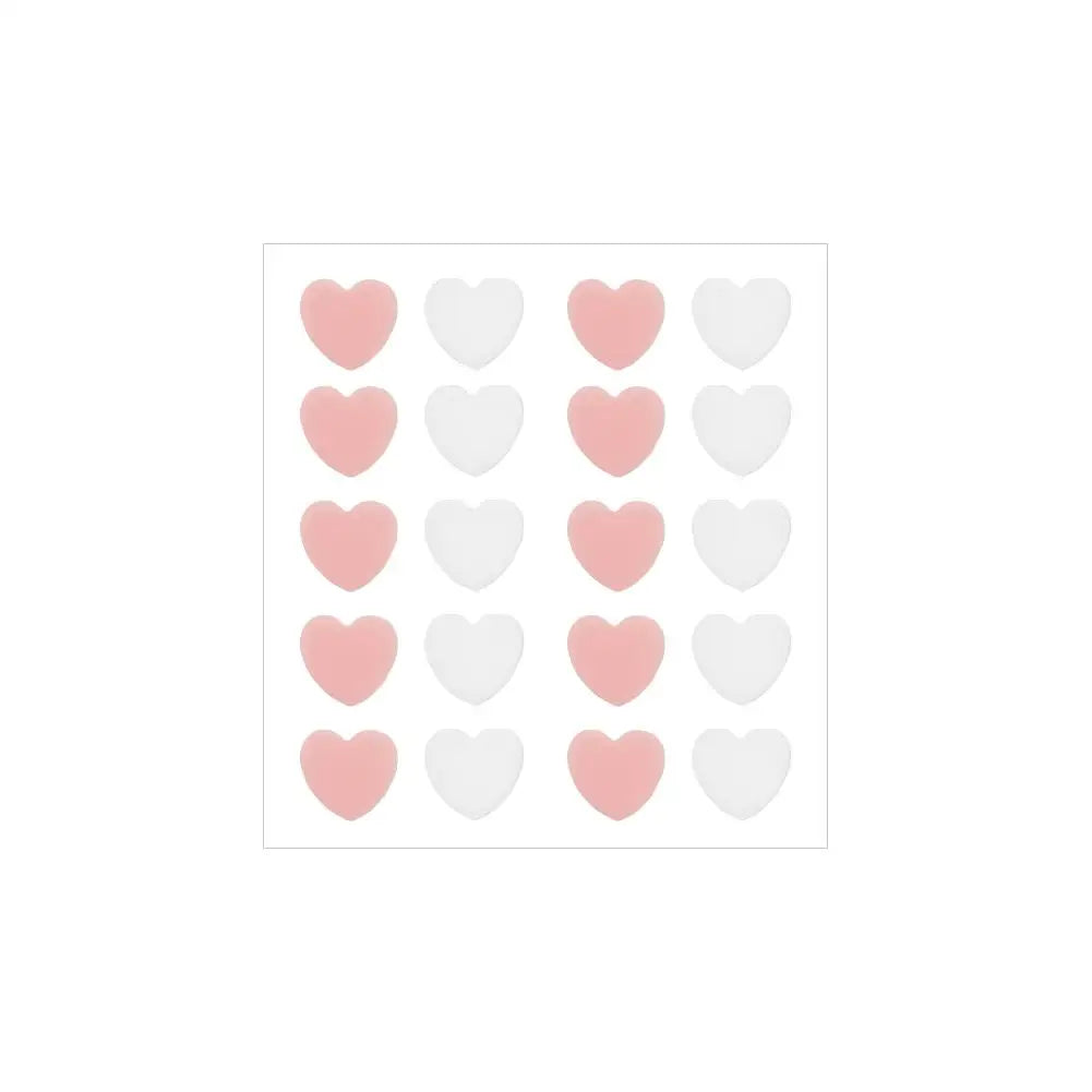 12/20 Counts Acne Care Patches Cute Pink Heart Shaped Acne Pimple Patches Invisible Acne Cover Treatment Stickers Skin Care
