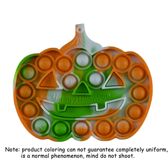 Silicone Rubber Anti Anxiety Stress Relief Push Pop Bubble Rainbow Pumpkin Ghost Fidget Toys Squeeze The Toy for Kids Adults