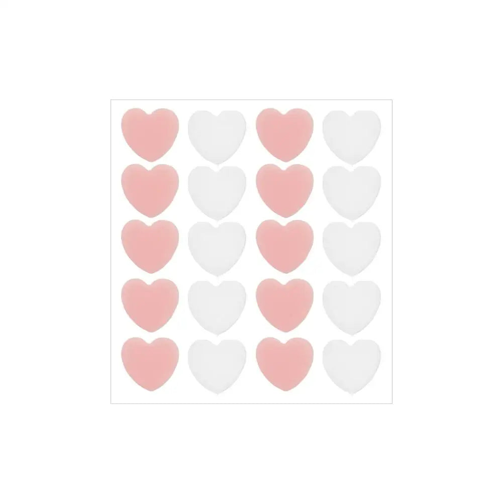 12/20 Counts Acne Care Patches Cute Pink Heart Shaped Acne Pimple Patches Invisible Acne Cover Treatment Stickers Skin Care