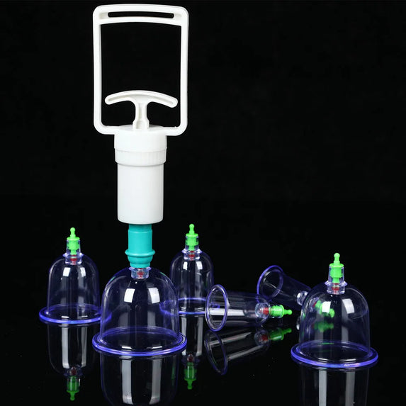 12/6 Pcs Jar Vacuum Cupping Cans Device for Massage Meridian Therapy Acupuncture Anti Cellulite Suction Cup Body Massage Cans
