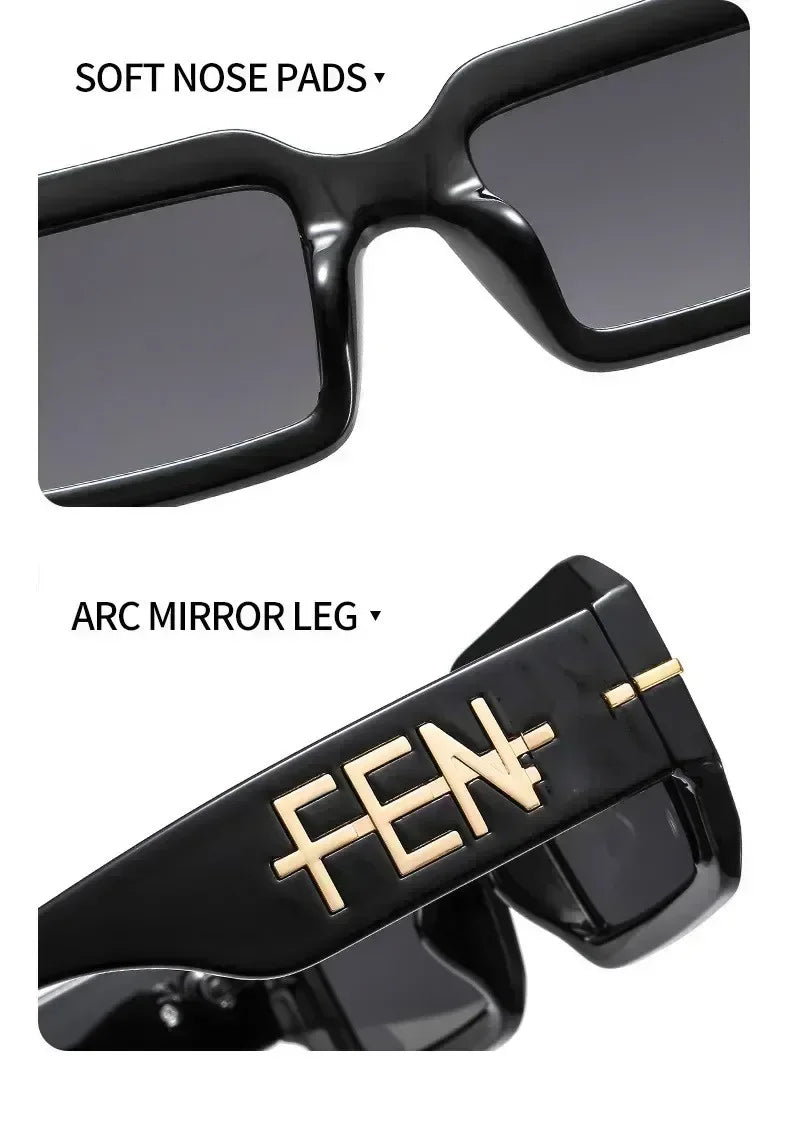 2025 New Summer Men's Glasses Fashion Luxury Brand Women's Wear Designer New Sunglasses Neutral Charm Sliding Eye Mask UV400