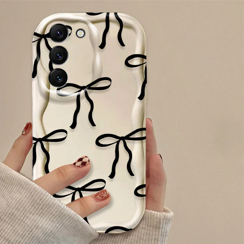 Bowknot Case for Samsung Galaxy A36 5G A35 A34 A33 A32 4G A30 A25 A24 A23 A22 A20 A16 A15 A14 A13 A12 A06 A05S A50 M55 M54 Cover