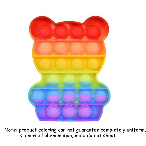 Silicone Rubber Anti Anxiety Stress Relief Push Pop Bubble Rainbow Pumpkin Ghost Fidget Toys Squeeze The Toy for Kids Adults