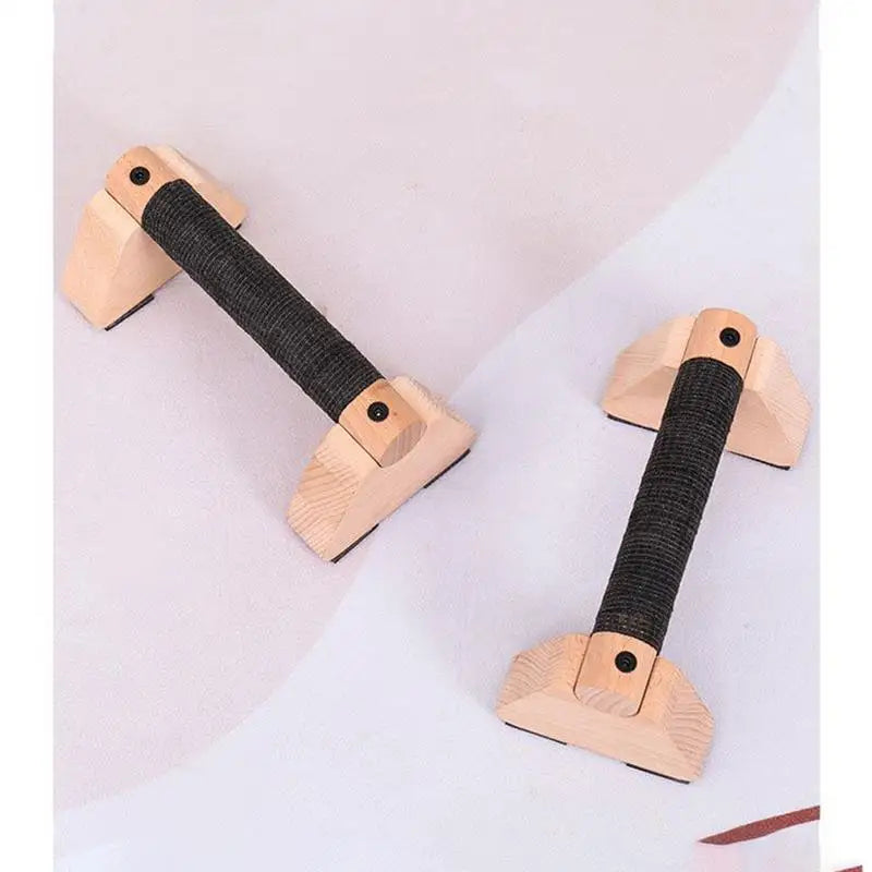 2PCS Solid Wood Push Up Bar Pull Up Stand Handles Parallettes Handles Exercise Equipment For Home Wood Parallettes Bar