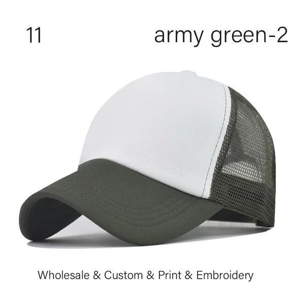SLECKTON Custom LOGO Embroidery Baseball Cap for Women and Men DIY Print Mens Mesh Cap Fashion Summer Sun Hat Unisex Wholesale