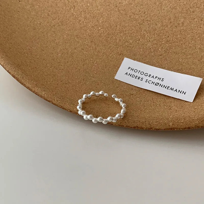 VENTFILLE 925 Sterling Silver Finger Rings New Fashion Creative Cross Hollow Chain Geometric Party Jewelry Gifts