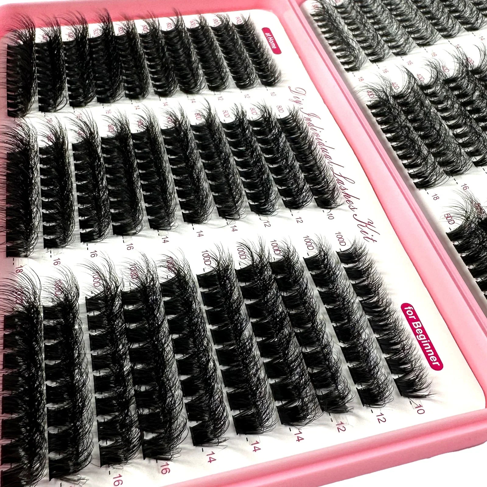 570/640pcs Individul Claster Eyeash Thick & Fluffy Extension 30D/100D Mix Length DIY Cluster Lashes