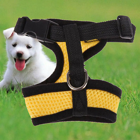 Dog Puppy Breathable Mesh Harness Vest Adjustable Chest Strap Leash Pet Supplies for Dogs Puppy Collar Cat Pet Dog Chest Strap