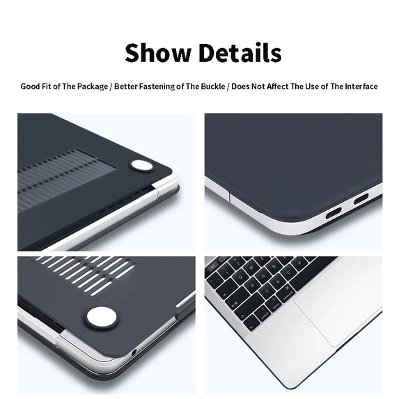 Frosted Laptop Case For 2020 Macbook Pro 13 Touch Bar A2159 A2289 A2338 Air 13 inch A2337 A2179 A1932 A1466 With Keyboard Cover