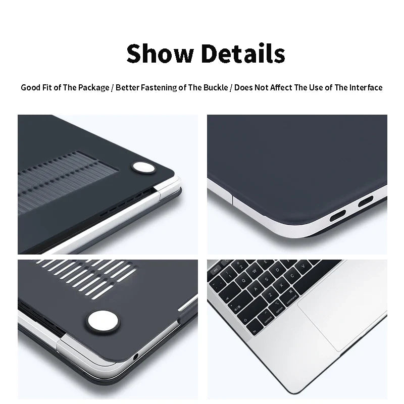 Frosted Laptop Case For 2020 Macbook Pro 13 Touch Bar A2159 A2289 A2338 Air 13 inch A2337 A2179 A1932 A1466 With Keyboard Cover