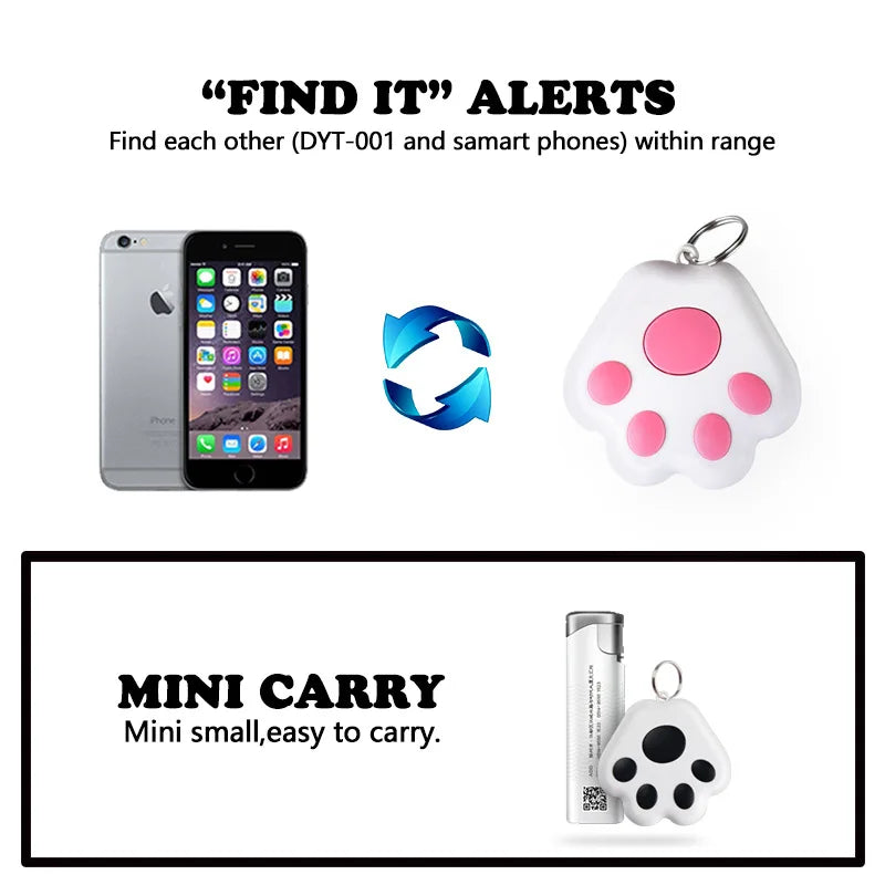 Pet Dog Cat Children's Intelligent Anti Loss Device Bluetooth 5.0 Mobile Phone Two-way Alarm Car Wallet Keychain Accessories