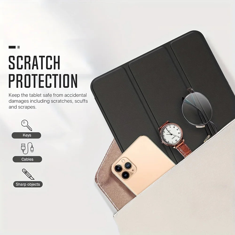 For Samsung Galaxy Tab A9 2023 8.7 inch Flip Tri-fold Stand Cover For Tab А9 SM-X110 SM-X115 PU Leather Case Auto Sleep Wake