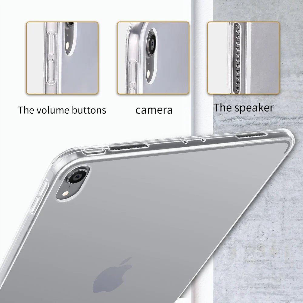 Soft Case for Apple iPad 10th 10.9 Mini 6 Air 5 4 3 2 1 Transparent Protective Case for iPad 10.2 9th 8th 7th Pro 11 2022 2021