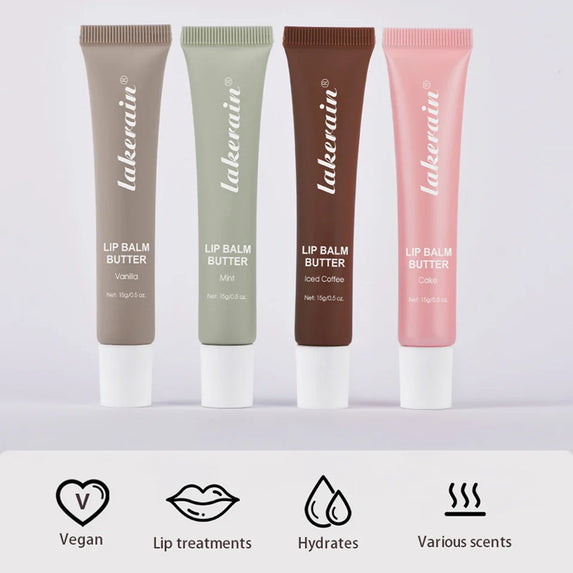 Summer Lip Balm Moisturizing Mirror Lip Gloss Lip Vanilla Mint Iced Coffee Cake Smell Lipstick Transparent Lip Oil  Makeup