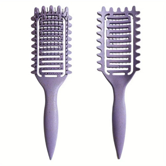 Curl Define Styling Brush Hollow Boar Bristle Detangling Hair Brush Tangled Hair Comb Shaping Defining Curls Styling Tools